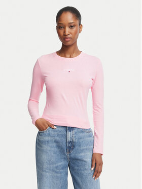 Tommy Jeans Tommy Jeans Blúzka Classic Logo DW0DW23248 Svetloružová Slim Fit