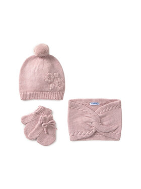 Mayoral Mayoral Set Mütze, Loop-Schal und Handschuhe 10019 Rosa