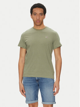 Tommy Jeans Tommy Jeans Póló DM0DM20377 Zöld Slim Fit