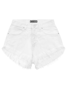 MissDenim MissDenim Szorty jeansowe High Waist Biały Regular Fit