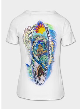 PITBULL PITBULL T-Shirt Koszulka damska CAMINO L Biały Regular Fit