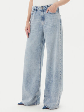 Guess Guess Blugi W5YA82 D5QKA Albastru Wide Leg