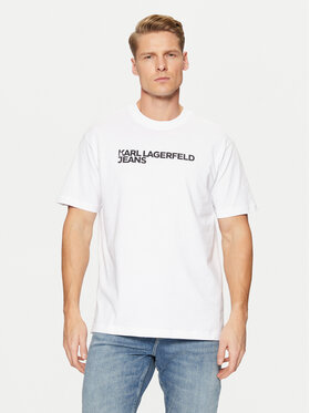 Karl Lagerfeld Jeans Karl Lagerfeld Jeans Tricou A1M17002 Alb Regular Fit