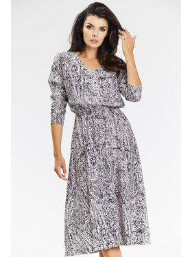 Awama Awama Letné šaty A666 Čierna Basic Fit