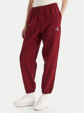 Calvin Klein Jeans Calvin Klein Jeans Teplákové nohavice Monologo LV047B235G Bordová Regular Fit