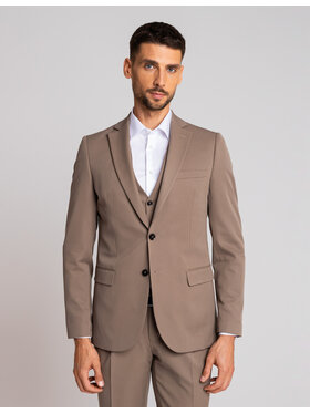Borgio Borgio Marynarka lido khaki Khaki Slim Fit