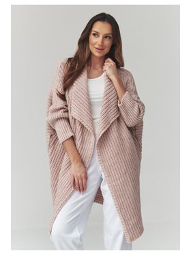 Makadamia Makadamia Sweter S173 Różowy Loose Fit