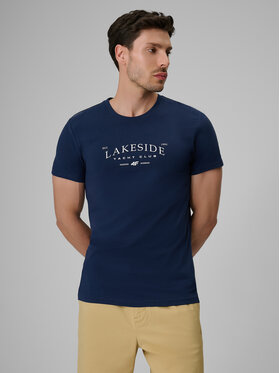 4F 4F T-Shirt LAKESIDE ESCAPE Σκούρο μπλε Regular Fit