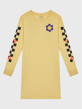 Vans Vans Ежедневна рокля Radically Happy VN0A7RUD Жълт Regular Fit