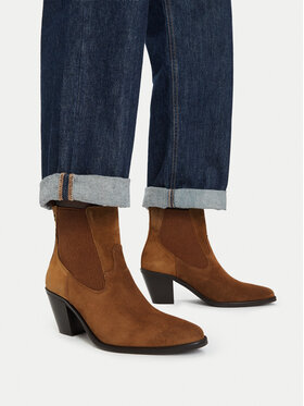 Tommy Hilfiger Tommy Hilfiger Saapad Suede Western Chelsea Boot FW0FW09581 Pruun