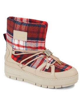 Tommy Hilfiger Tommy Hilfiger Апрески Tartan Snowboot FW0FW07612 Бежов