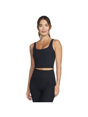 Skechers Skechers Biustonosz sportowy Skechers Go Flex Rib Longline Bra Czarny