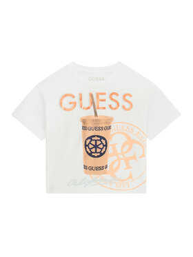 Guess Guess Tričko J6GI06 K6YW4 Biela Relaxed Fit