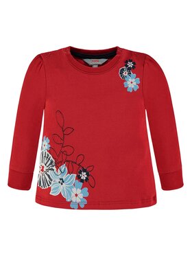 Kanz Kanz Bluzka 1832031-2000 Czerwony Basic Fit
