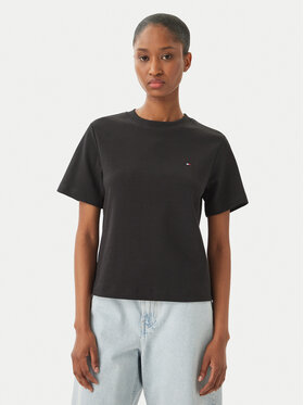 Tommy Hilfiger Tommy Hilfiger T-Shirt WW0WW49646 Černá Boxy Fit