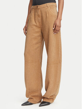 Elisabetta Franchi Elisabetta Franchi Stoffhose PJ-16D-66E2-V560 Hellbraun Balloon Fit