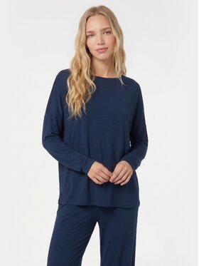 BASICLO BASICLO Longsleeve W-2309-20 Granatowy Oversize