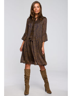 Stylove Stylove Sukienka codzienna S237 Żółty Regular Fit