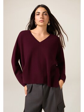 Oltre Oltre Cardigan M167E002177N029 Bordeaux Regular Fit