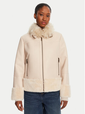 TWINSET TWINSET Μπουφάν από απομίμηση δέρματος 252TP2410 Μπεζ Regular Fit