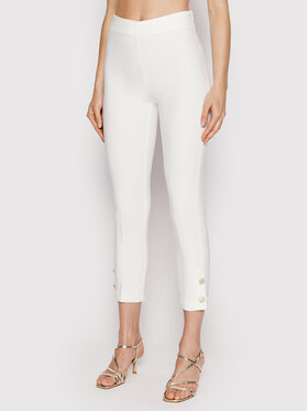 Rinascimento Rinascimento Spodnie materiałowe CFC0108705003 Biały Slim Fit
