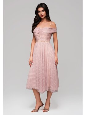 Ombre Ombre Sukienka koktajlowa LA-OM-DLR131 Różowy Regular Fit