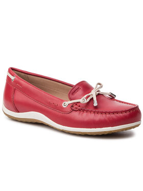 Geox Geox Mokasinai D Vega Moc B D92DNB 043BC C7Y1Q Raudona