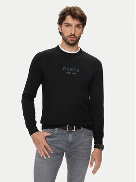 Guess Guess Bluza M4YR04 Z3052 Czarny Regular Fit