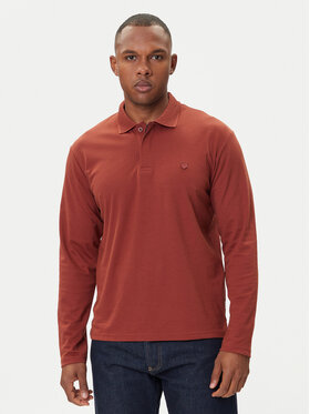 Jack&Jones Jack&Jones Тениска с яка и копчета Crodney 12259645 Кафяв Regular Fit