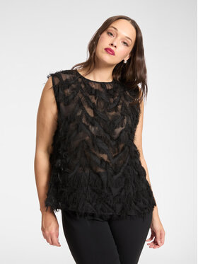 Elena Mirò Elena Mirò Top D017E100020N033 Czarny Regular Fit