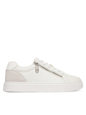 Calvin Klein Calvin Klein Sneakersy Classic Cup Laceup Zip Lth YM0YM01437 Biały