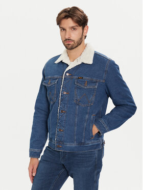 Wrangler Wrangler Τζιν μπουφάν Sherpa Classic 112371440 Μπλε Regular Fit