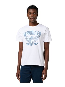 Wrangler Wrangler T-Shirt 112371475 Biały Regular Fit