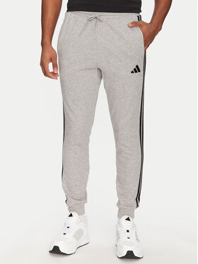 adidas adidas Spodnie dresowe Essential 3-Stripes JE6346 Szary Regular Fit