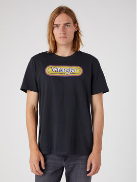 Wrangler Wrangler T-shirt Branded W773EEXV6 112331867 Nero Regular Fit