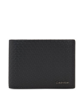 Calvin Klein Calvin Klein Vyriška piniginė Minimalism Trifold 10Cc W/Coin K50K510902 Juoda