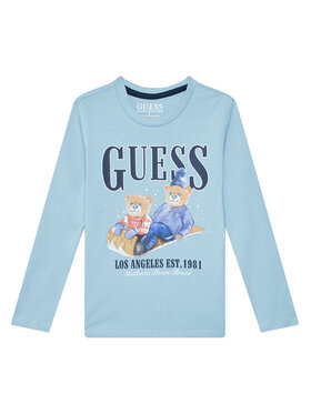 Guess Guess Блузка N5BI04I3Z14 Блакитний Regular Fit