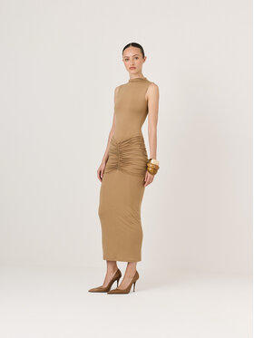 La Mania La Mania Koktejlové šaty CORA Béžová Classic Fit