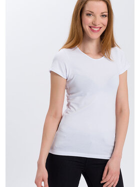 Cross Jeans Cross Jeans T-Shirt 50236-008 Biały Regular Fit