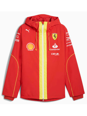 Scuderia Ferrari Scuderia Ferrari Kurtka przeciwdeszczowa Pro Rain 2024 Czerwony Regular Fit