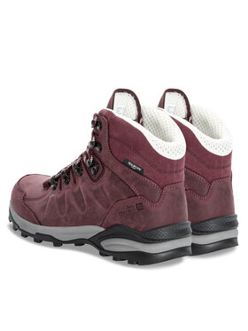 Jack Wolfskin Trekking čevlji Refugio Prime Texapore Mid W 4059701 Bordo Rdeča