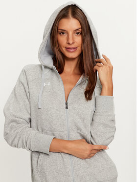 Under Armour Jopa Ua Rival Fleece Fz Hoodie 1379497 Siva Loose Fit