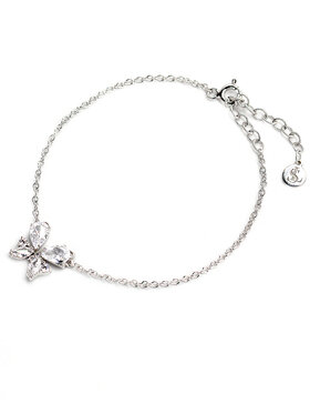 Leis Leis Bracciale Farfalla Placcatura in argento rodiato