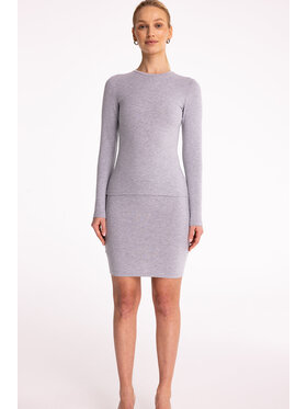 Nudyess Nudyess Spódnica mini Accepting melanżowa Szary Fitted Fit