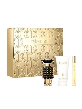 Paco Rabanne Paco Rabanne Paco Rabanne Fame zestaw perfumy spray 50ml + balsam do ciała 75ml + miniatura perfum spray 10ml Zestaw zapachowy