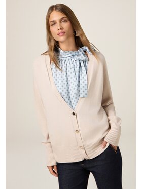 Oltre Oltre Cardigan M044E002030N021 Écru Regular Fit