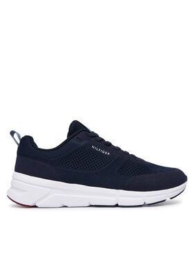 Tommy Hilfiger Tommy Hilfiger Sneakersy Light Knitted Hilfiger Runner FM0FM06010 Granatowy