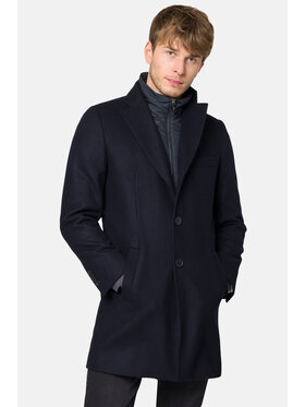 Lancerto Lancerto Płaszcz wełniany PC073223000005 Granatowy Regular Fit