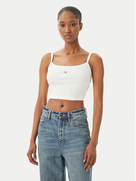 Calvin Klein Jeans Calvin Klein Jeans Top LV047F221G Weiß Slim Fit