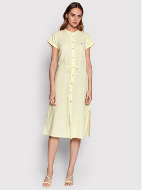 Tommy Hilfiger Tommy Hilfiger Košilové šaty WW0WW34108 Žlutá Relaxed Fit